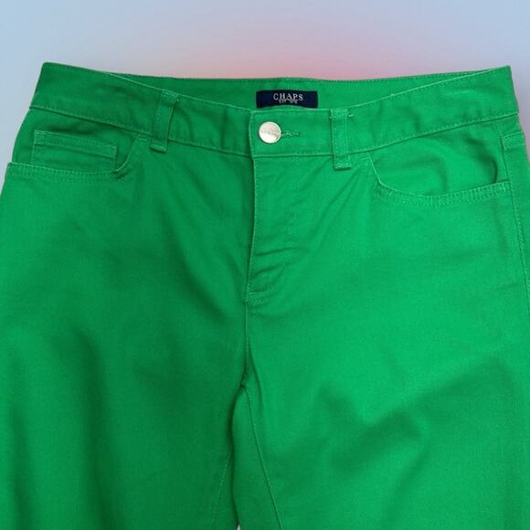 CHAPS Women’s 4 Green Capri Jeans - Picture 1 of 4